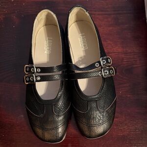 Labuco L'Amour Double Buckle Black Mary Janes
